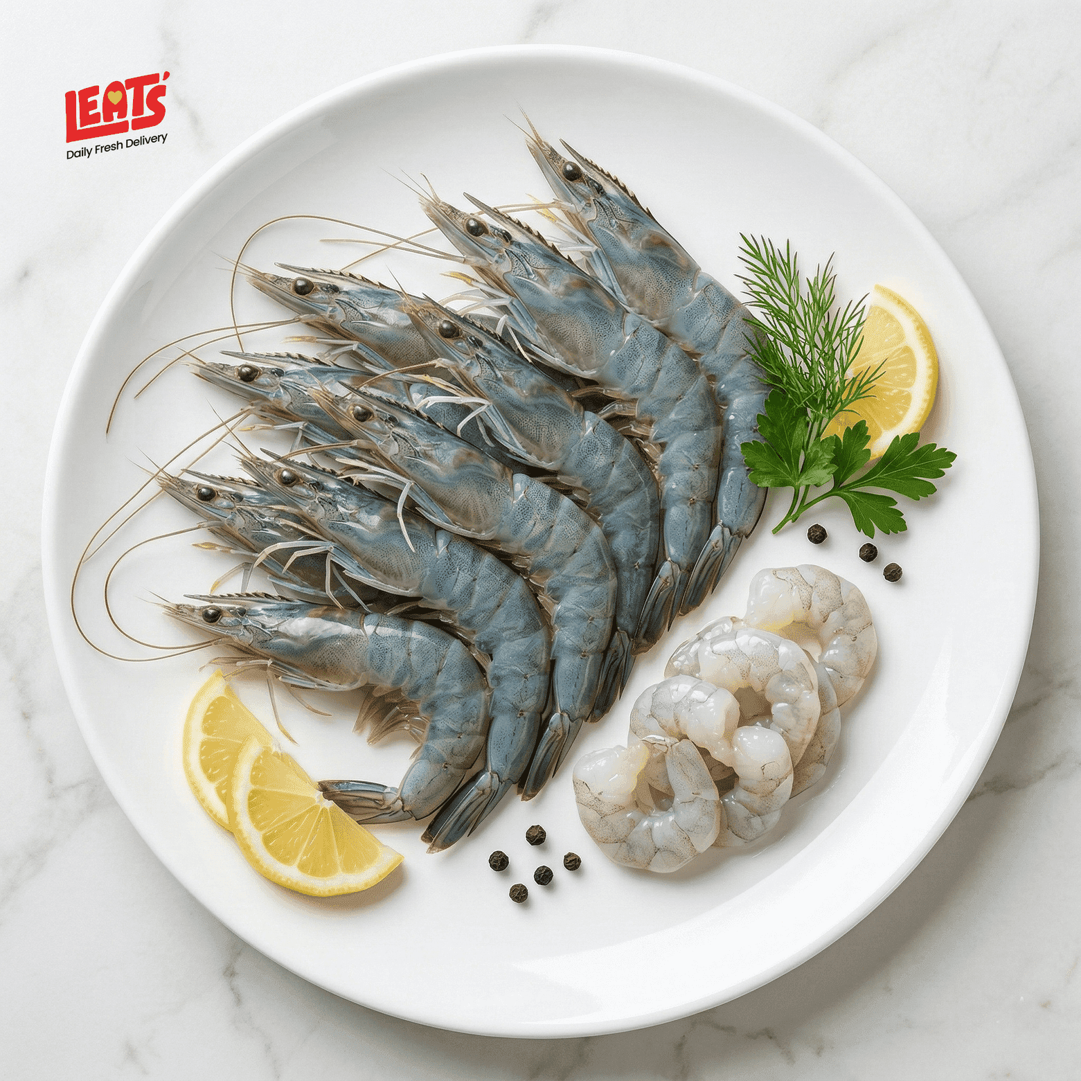 A Fresh Premium Quality Prawns, Its Clean Annd Hygenic