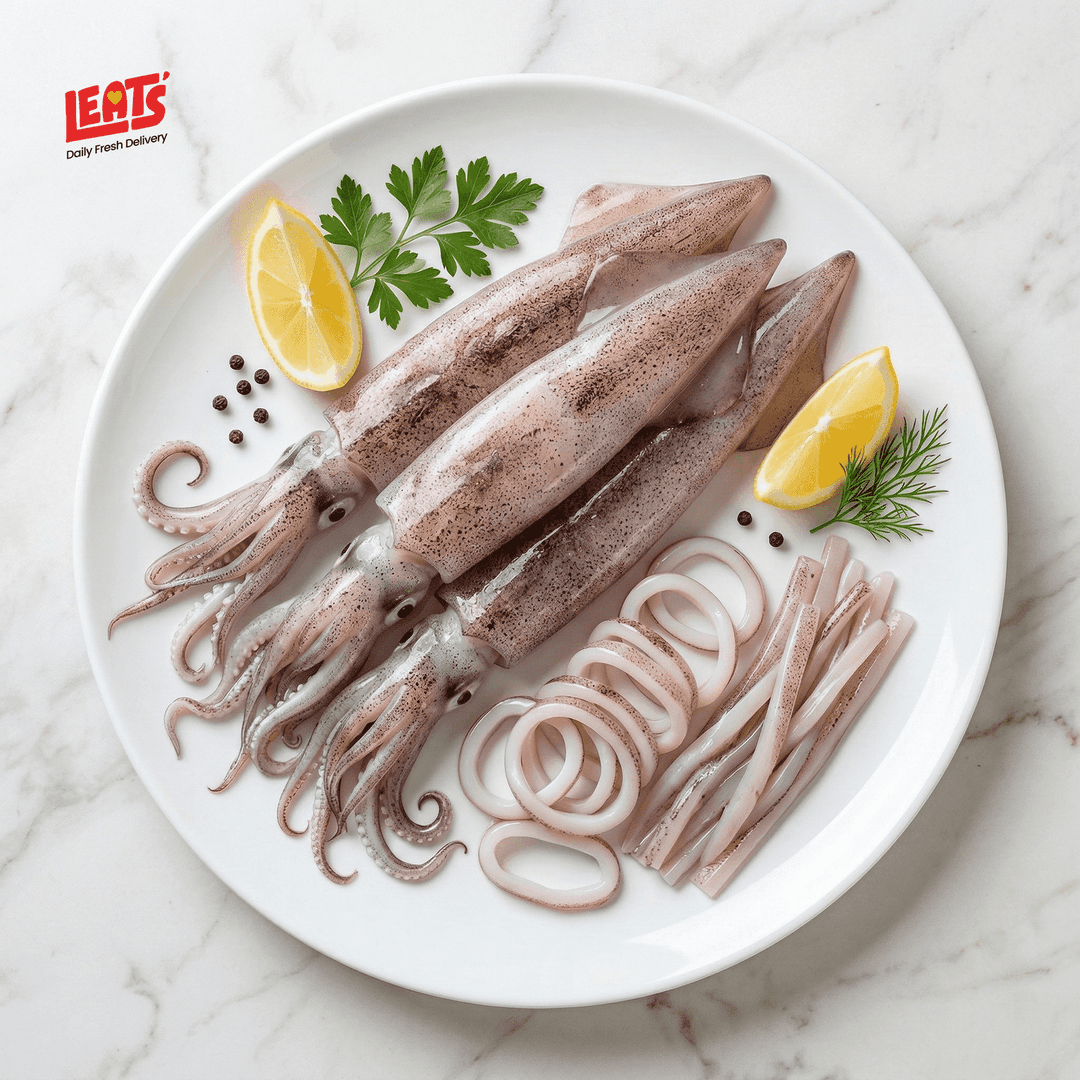 A Fresh Premium Quality Squid, Its Clean Annd Hygenic